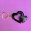 double heart keychain