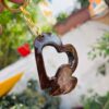 double heart keychain
