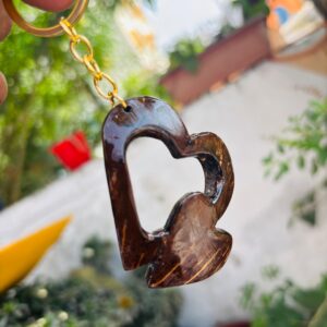 double heart keychain