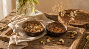 coconut shell dry fruit bowl