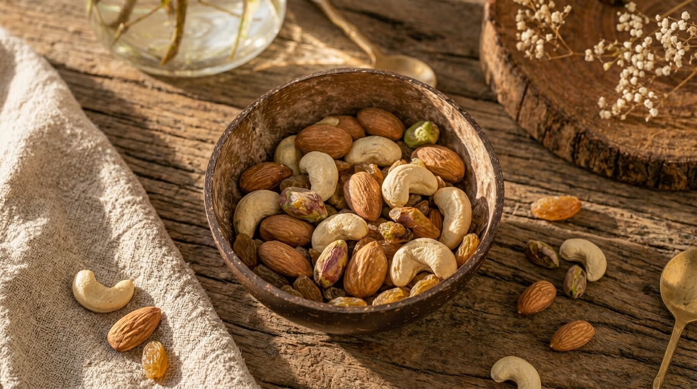 coconut shell dry fruit bowl