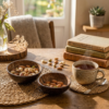 coconut shell dry fruits bowl