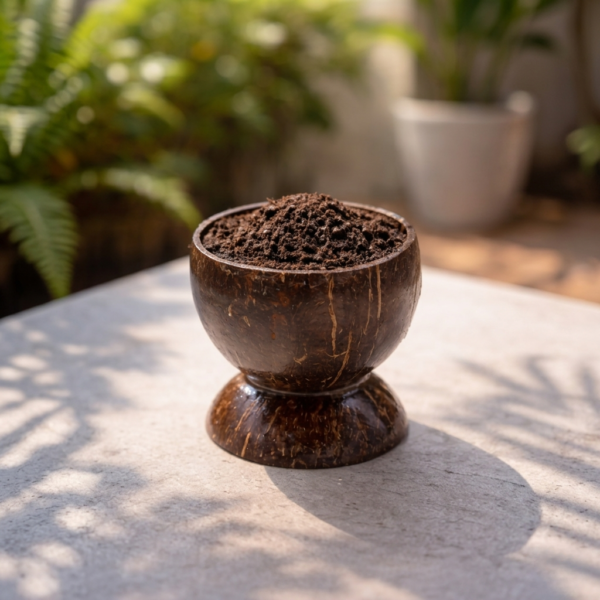 coconut shell plant pot