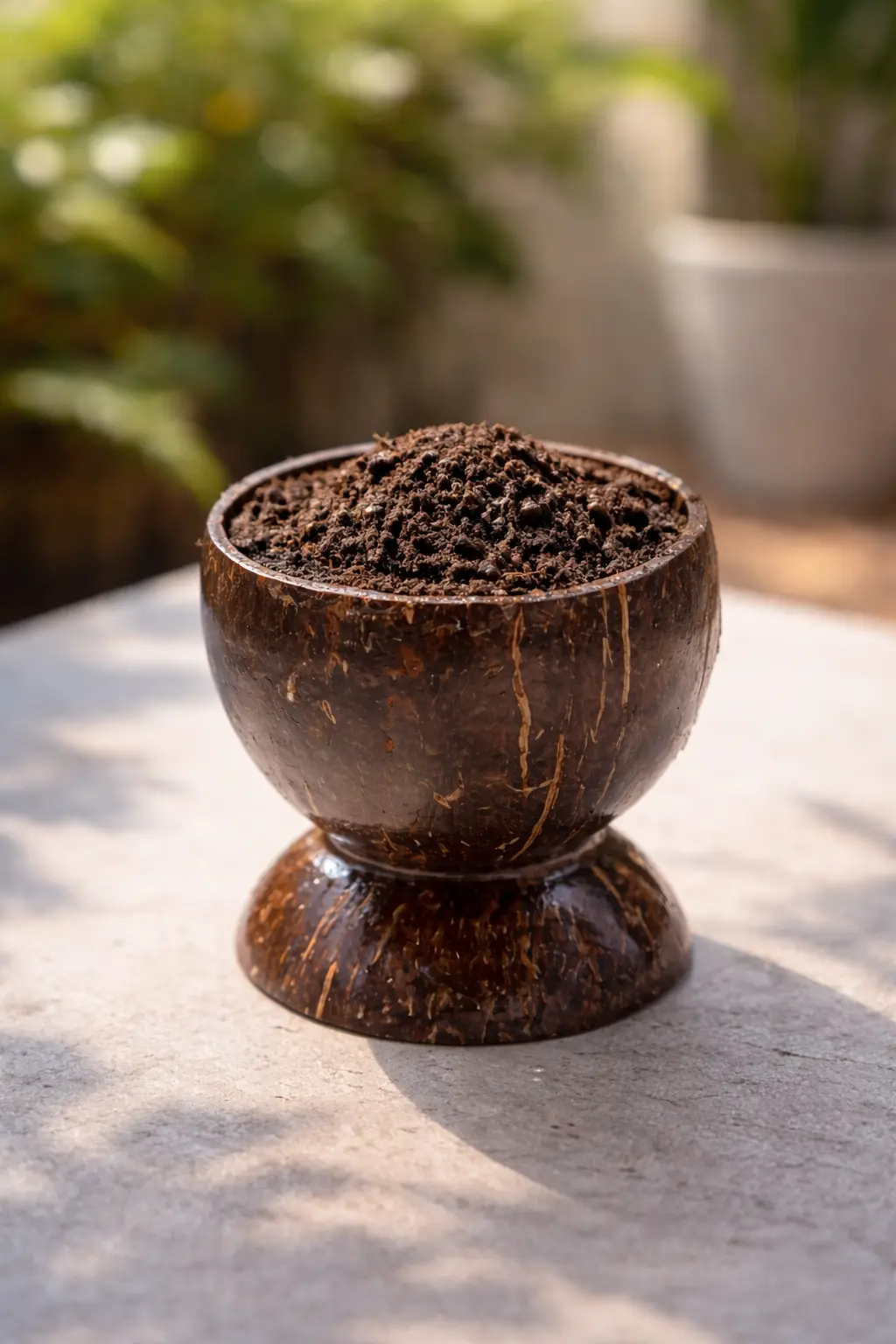 Coconut shell planters