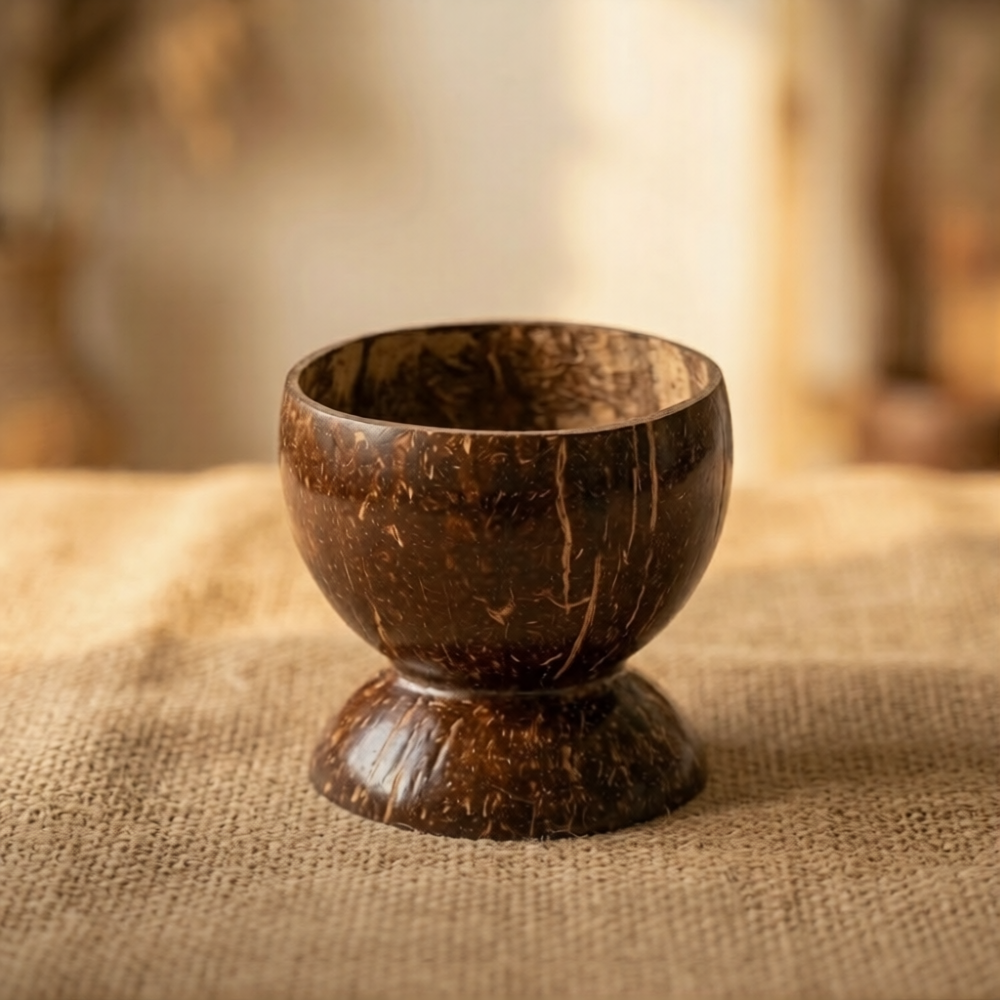 coconut shell plant pot
